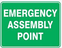 EMERGENCY ASSEMBLY POINT 600mm x 450mm poly