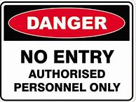 DANGER NO ENTRY AUTH PERSON ONLY 600mm x 450mm | STEEL