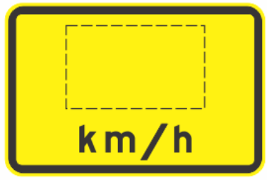 W8-2A   xx km/h Advisory Speed 600mm x 400mm | WARNING SIGN