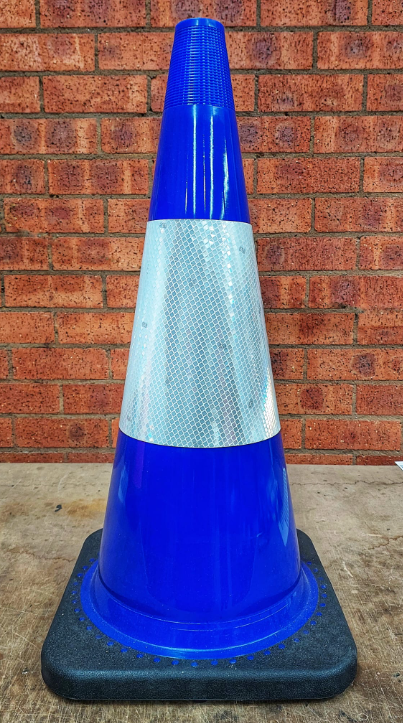 700mm BLUE  Traffic Cone | 3M Reflective Sleeve