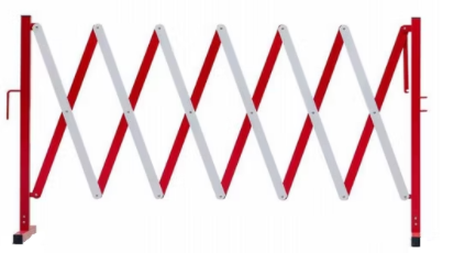 4M Heavy Duty Steel Expanding Barriers - Red/White