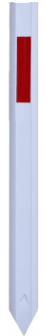 PVC GUIDE POST WHITE 100mm x 1300mm x 4mm