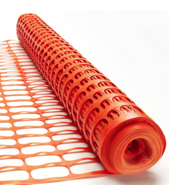 Barrier Mesh PVC - 100*40mm Orange Red - (1m x 50M) / Roll (3-BM50-1R)