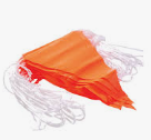 BUNTING FLAGS 30M - Orange Flag, White Rope