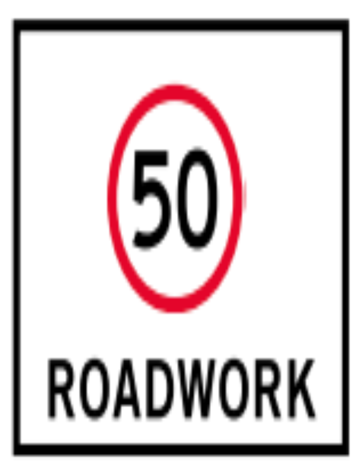 (50 ) Roadwork  900 X 600 Sign Only (TR4-21250MODASsSO)