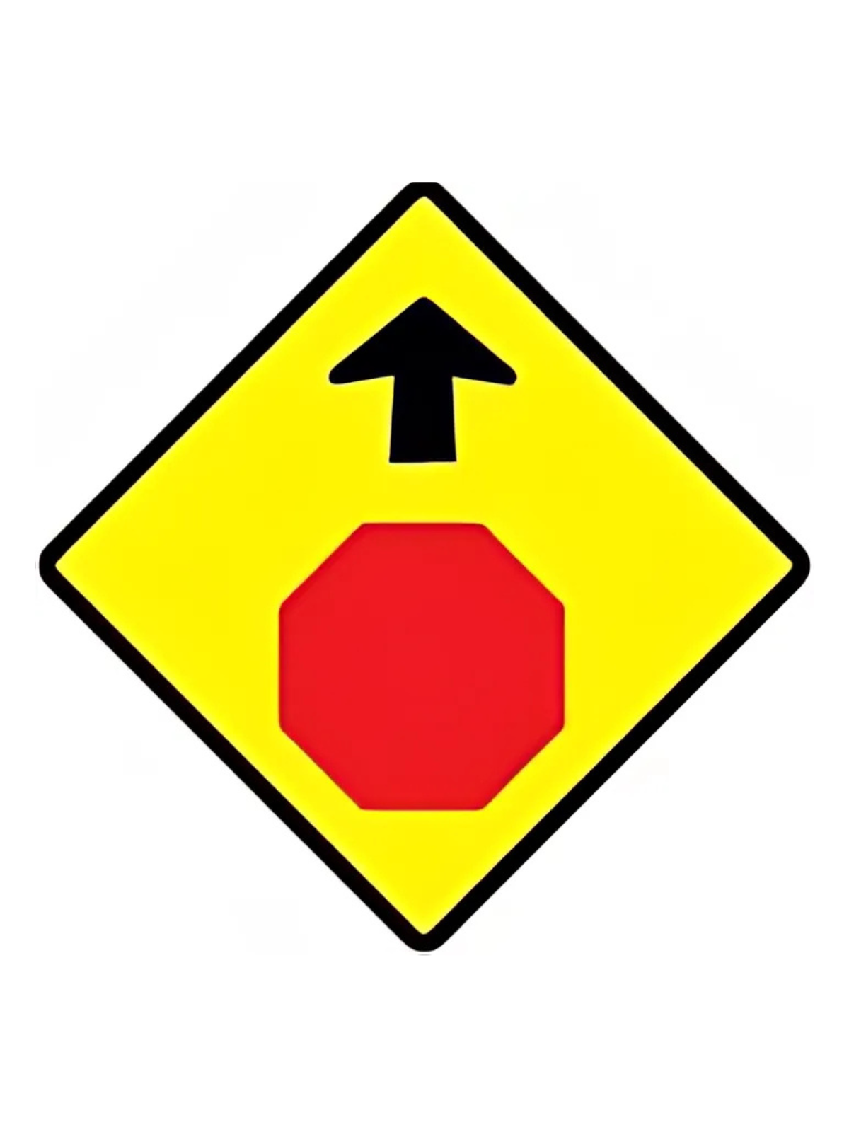 W3-1A STOP AHEAD | 600mm X 600mm  WARNING SIGN