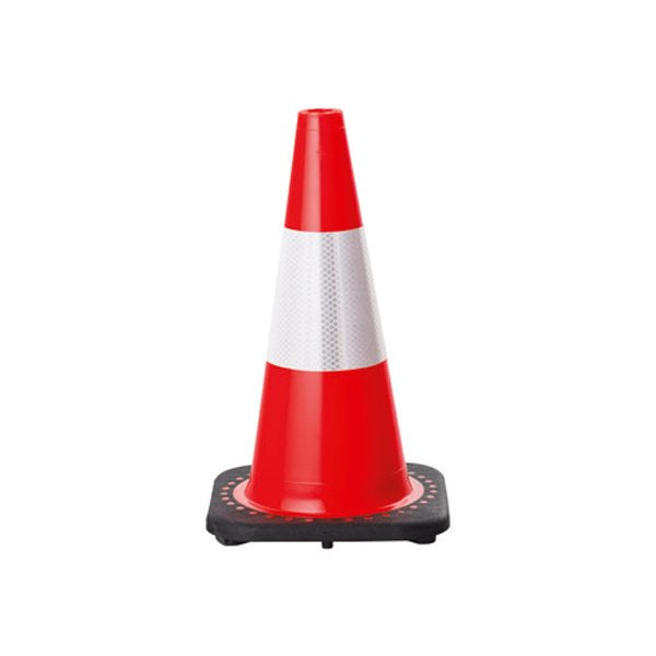 TRAFFIC CONE 900MM REFLECTIVE- BLACK BASE
