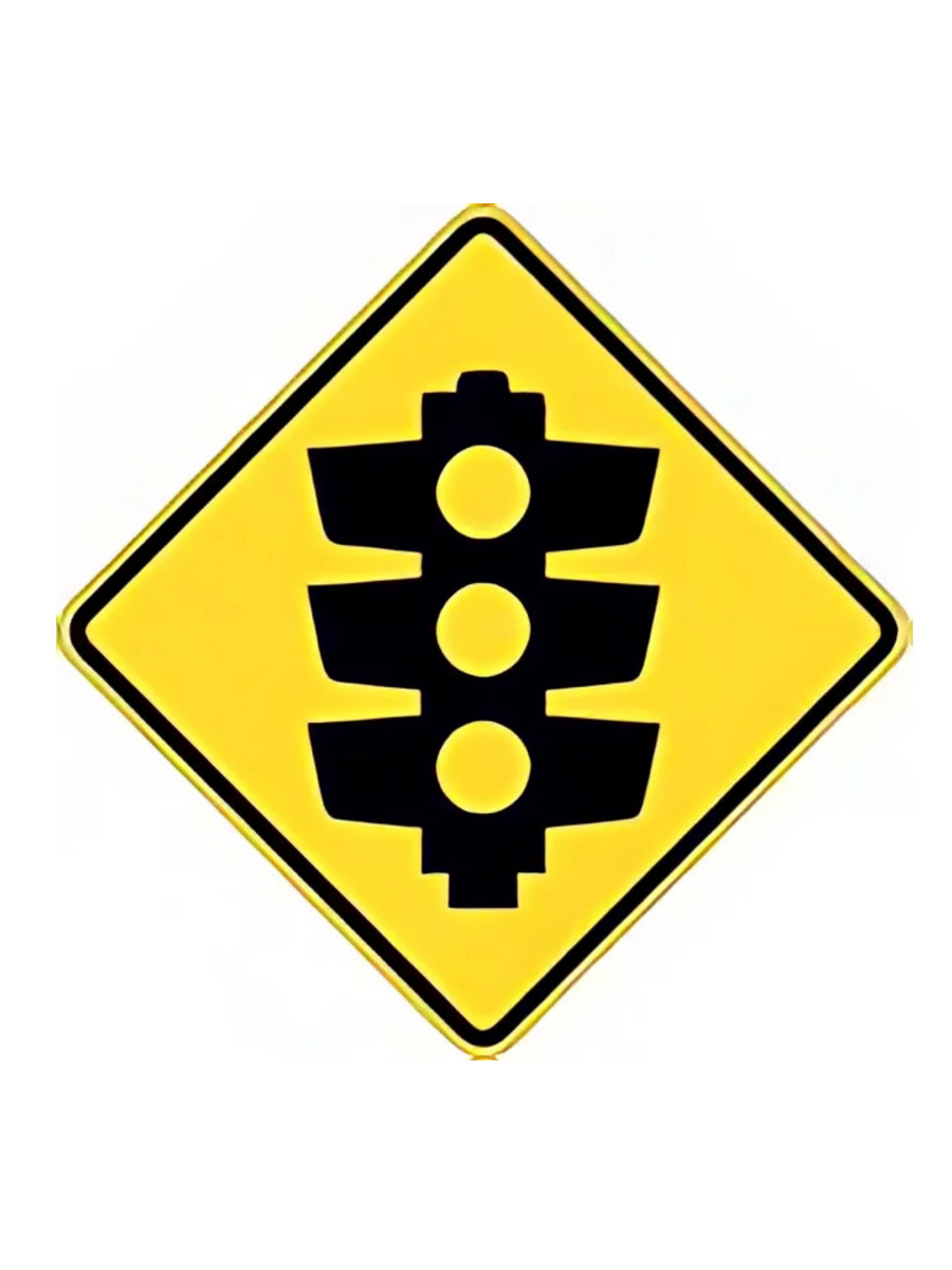 W3-3-1C   Traffic Lights Symbolic  600mm x 600mm  WARNING SIGN