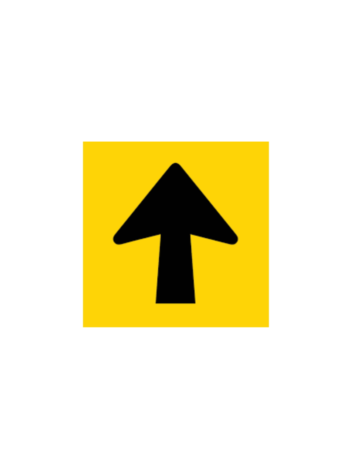 TM5-6A  Arrow Marker | 600x600mm Corflute MMS Sign REFLECTIVE