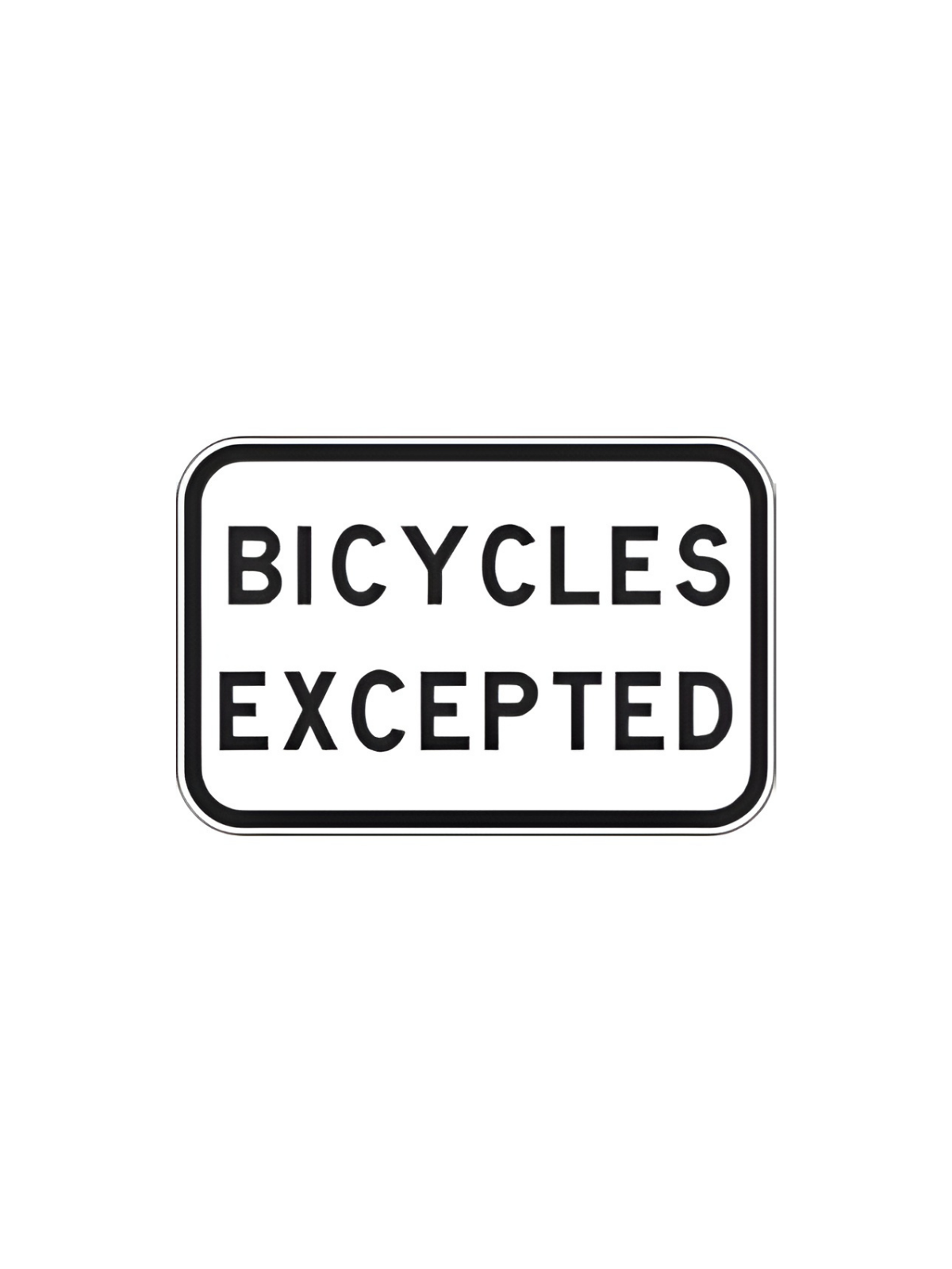 R9-3A | Bicycle Excepted 300mm x450mm
