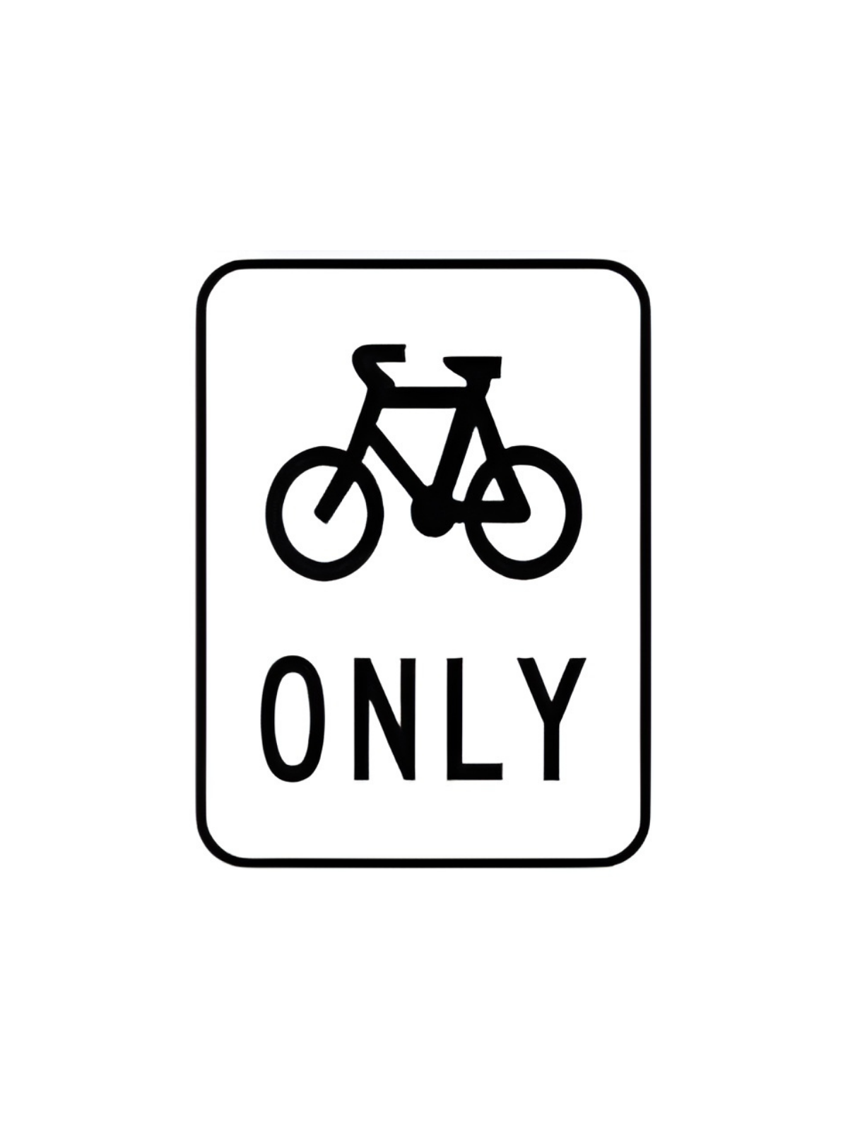 R8-1A Bicycle Only (Symb) 300mm x 400mm