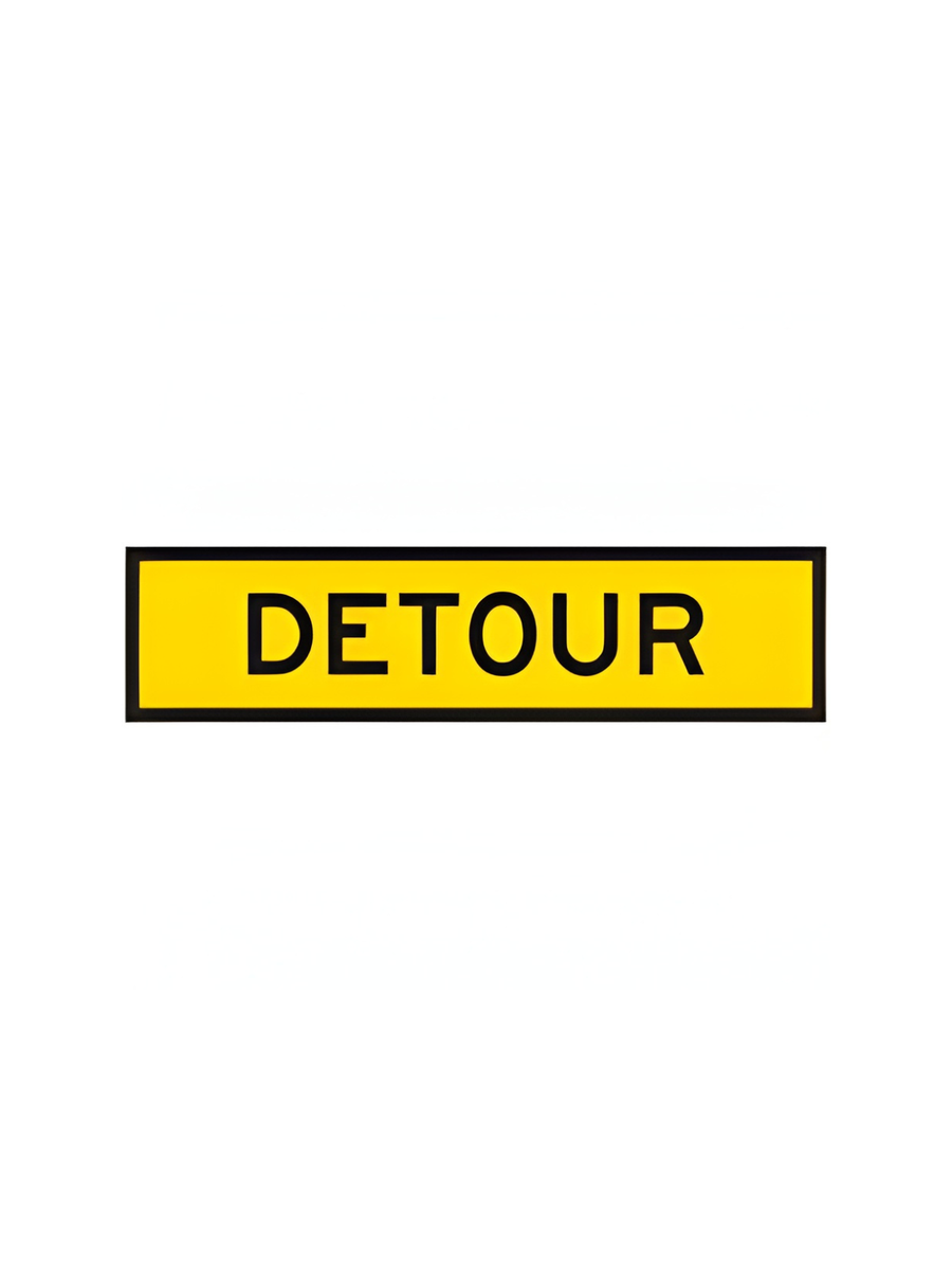 DETOUR 600x600 Corflute MMS Sign Reflective (T1-5MMS6X6CORF)