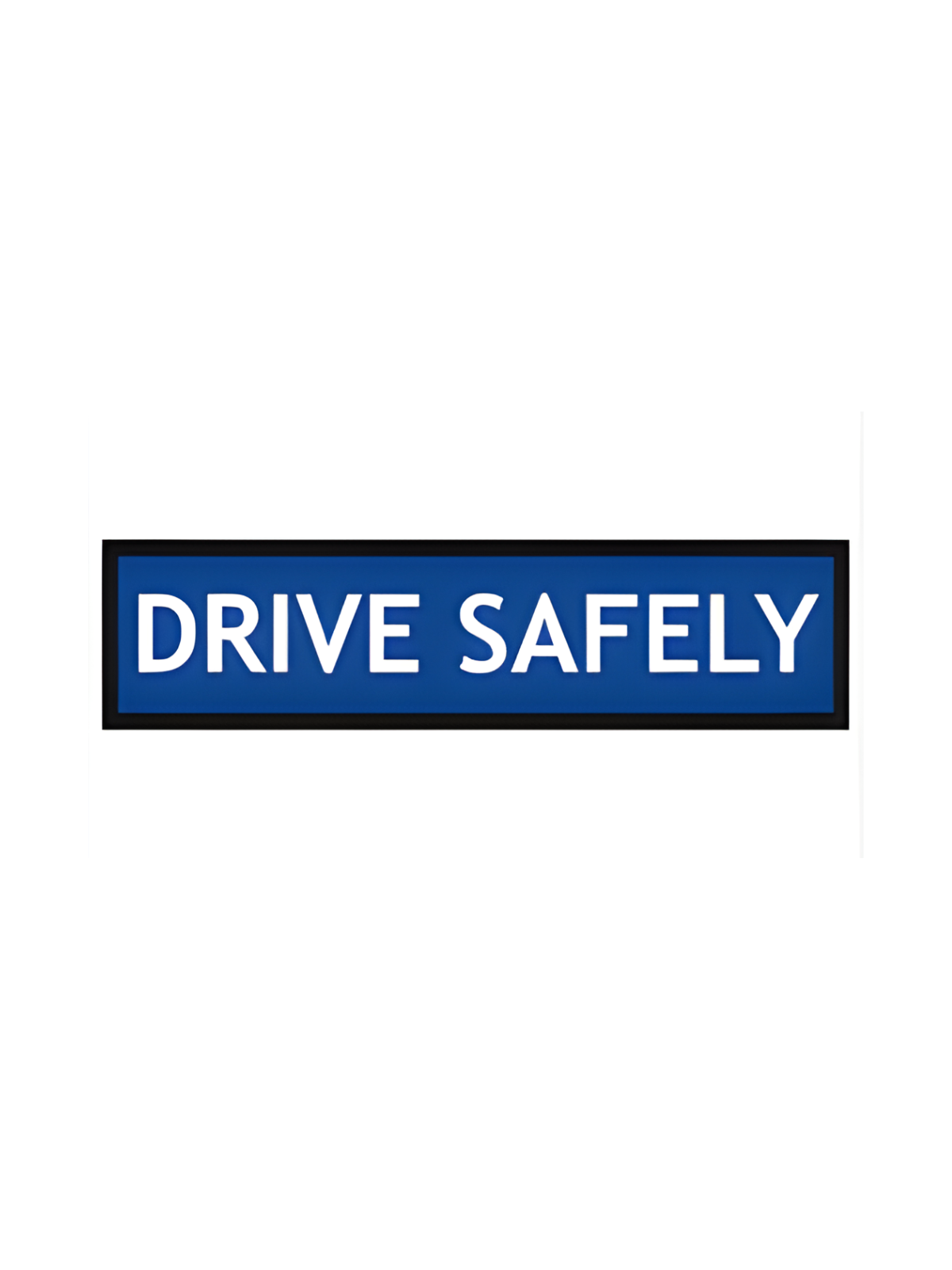 DRIVE SAFELY 1200mm x 300mm (White on Blue Corflute MMS Sign