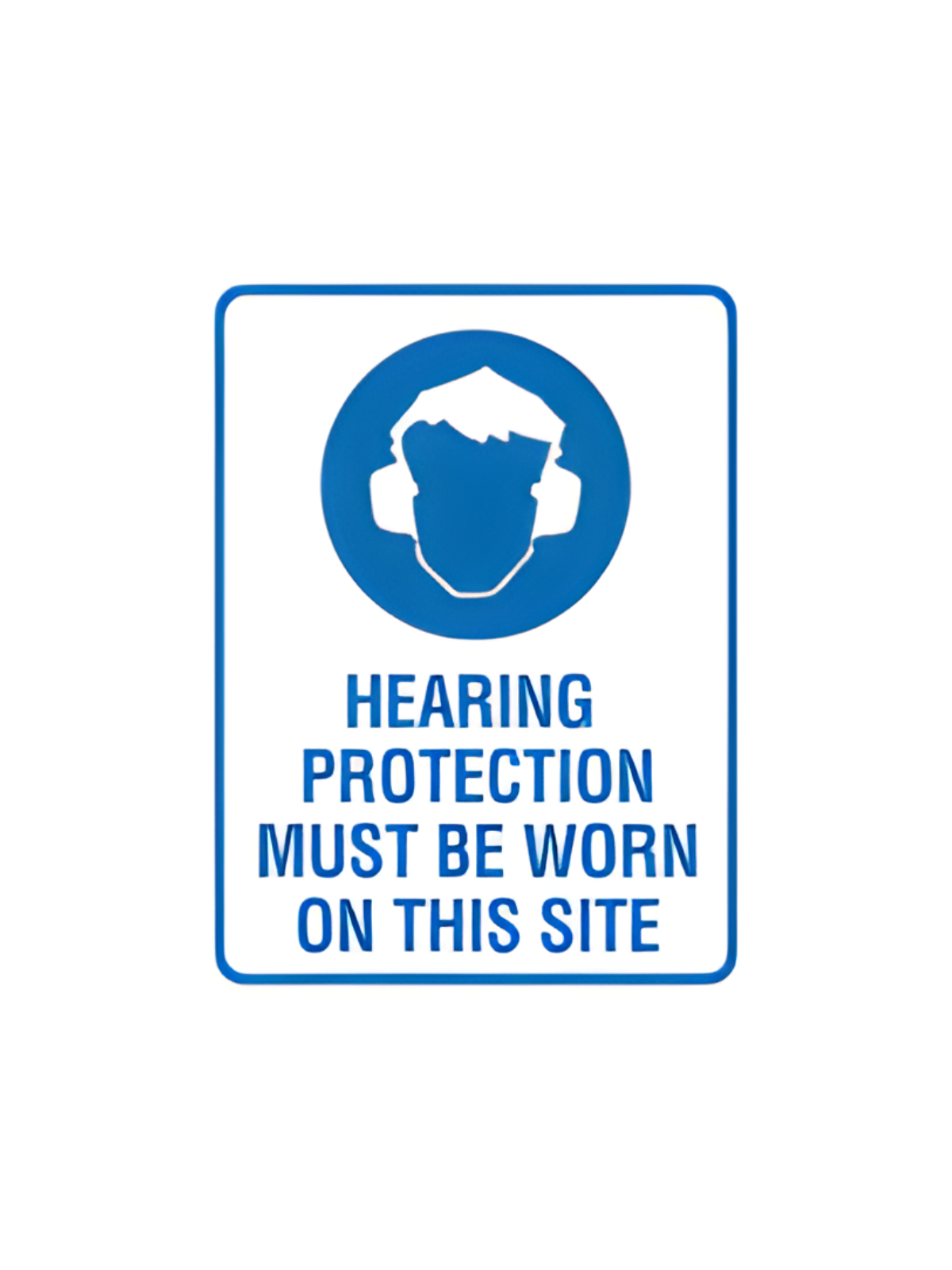 HEAR PROTECTION  MUST BE WORN IN THIS AREA  300 X225-POLY