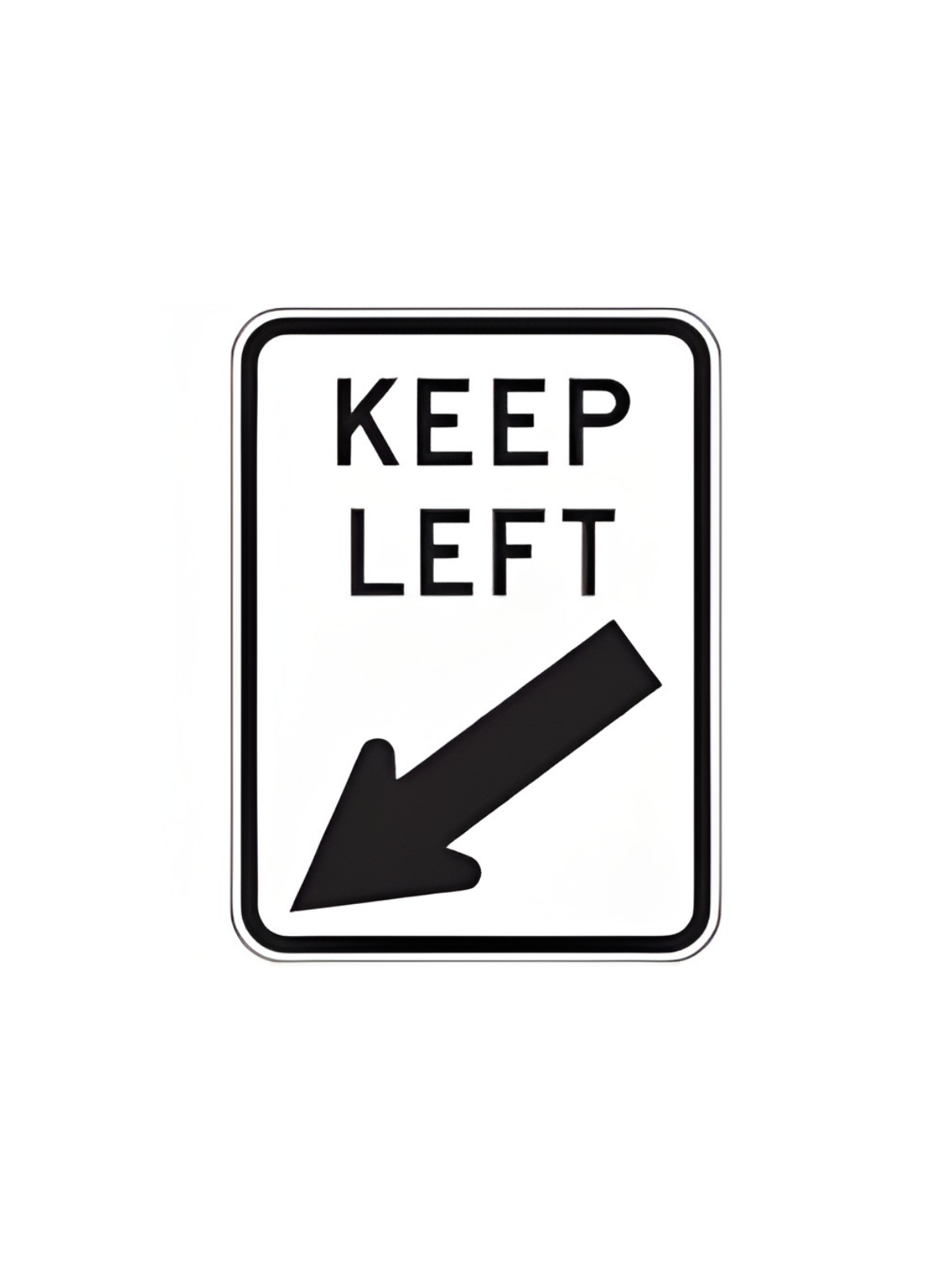 R2-3AL  Keep Left  450mm x 600mm