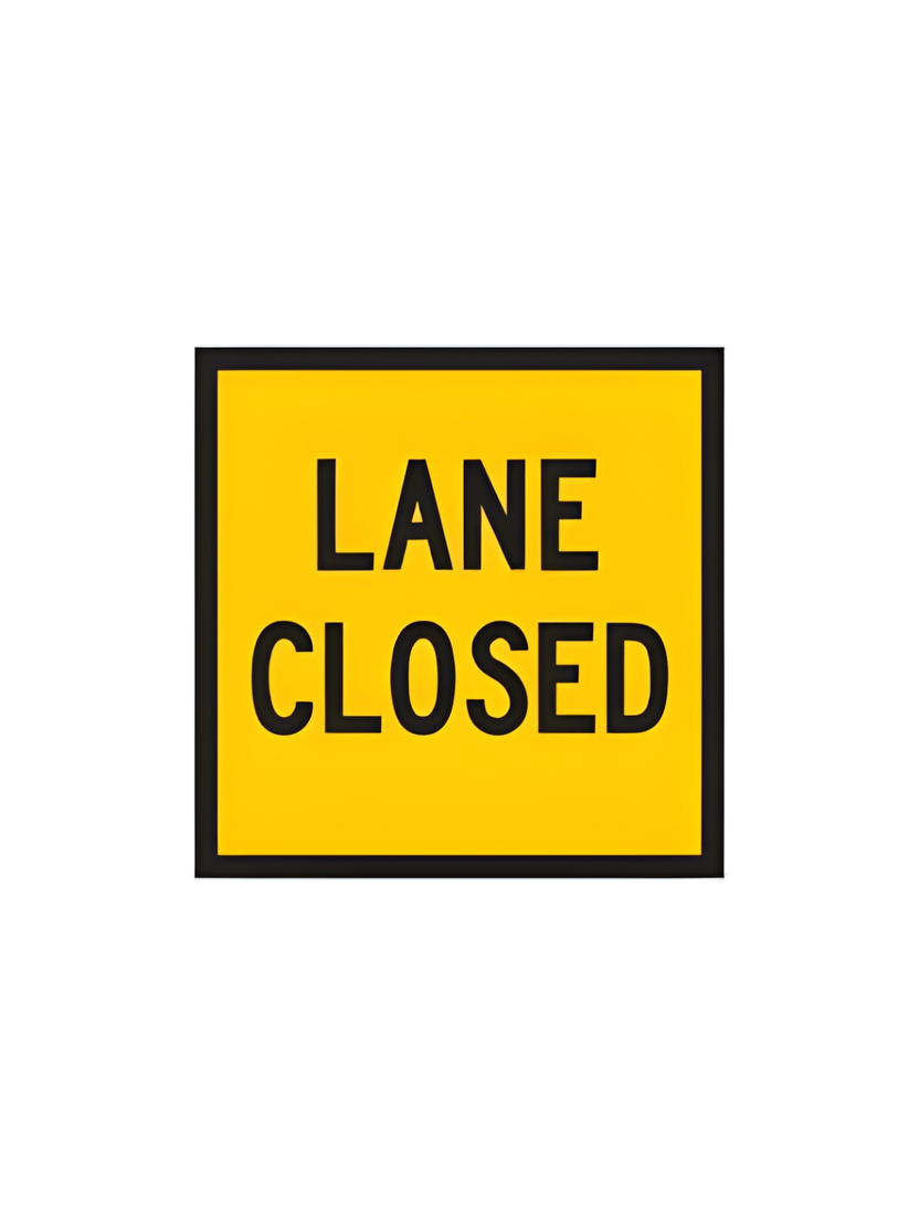 LANE CLOSED 600x600mm Corflute MMS Sign – Traffic Control Products