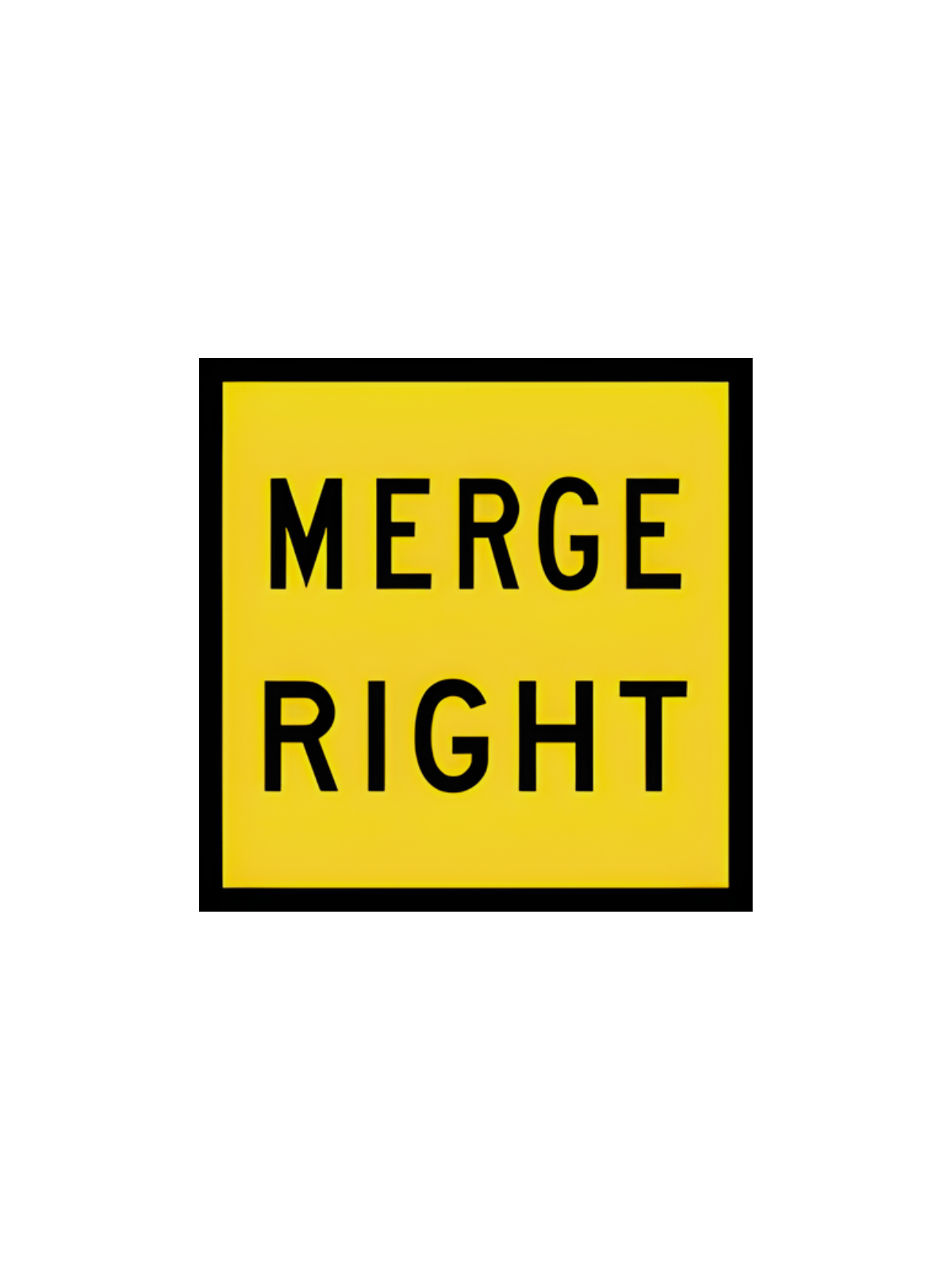 MERGE RIGHT 600x600mm Corflute MMS Sign Reflective