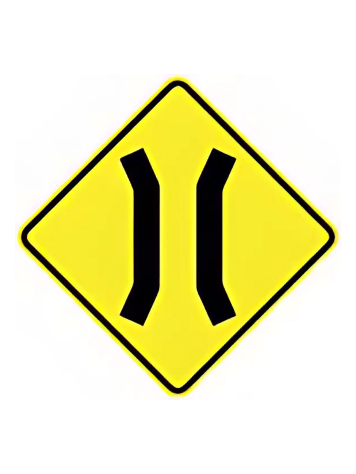 W4-1B Narrow Bridge (Symbolic) | 750mm x 750mm WARNING SIGN