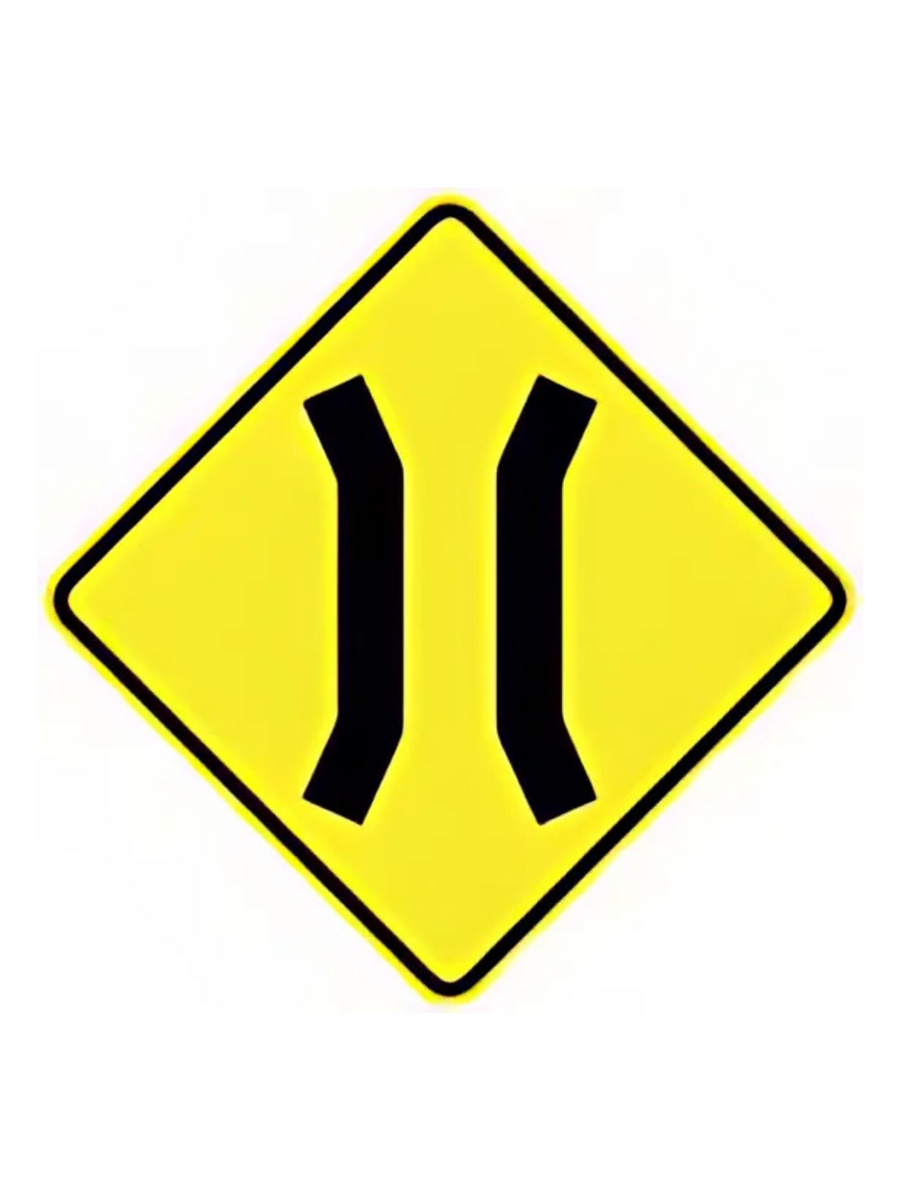 W4-1B Narrow Bridge (Symbolic) | 750mm x 750mm WARNING SIGN