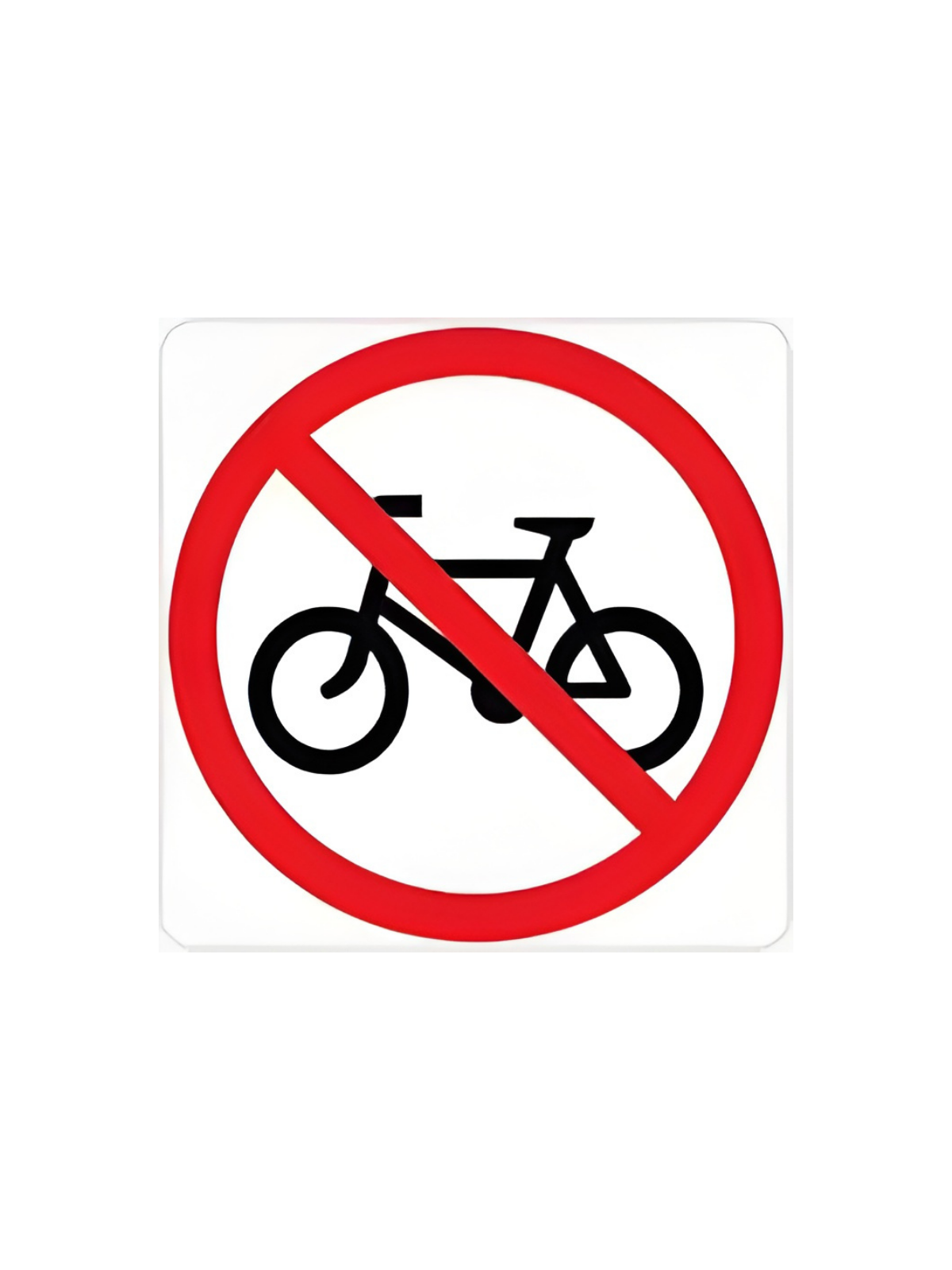 R6-10-3C No Bicycles Symbolic 750mm x 750mm