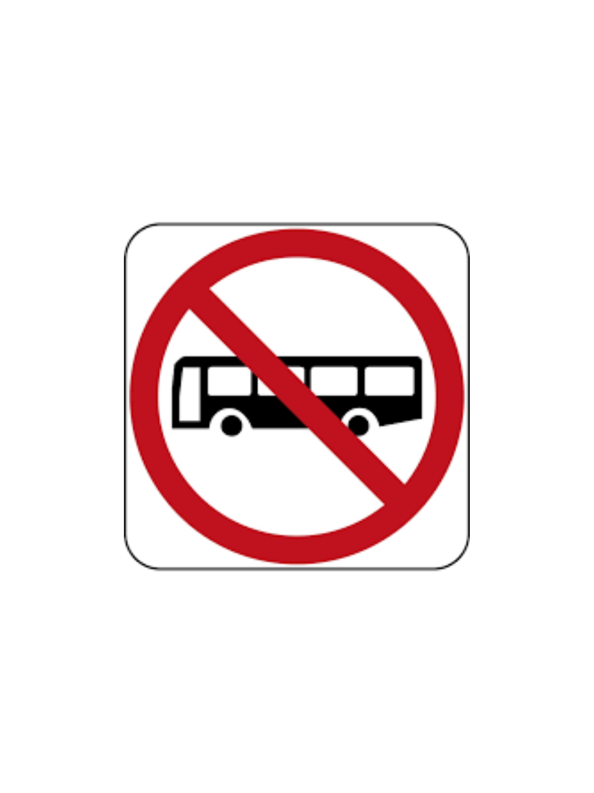 R6-10-1B No Buses Symbolic 900 x 900mm