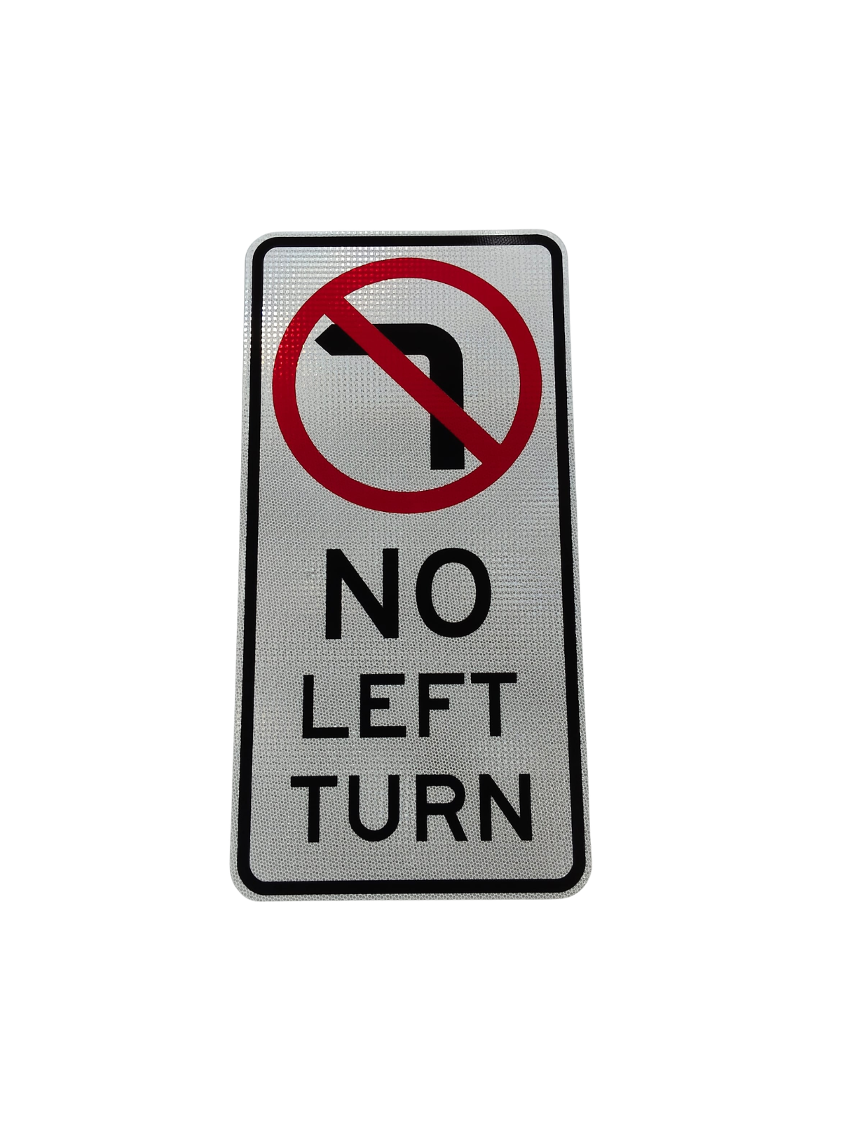 No Left Turn (R2-6AL) 450x900mm CL1 Aluminium