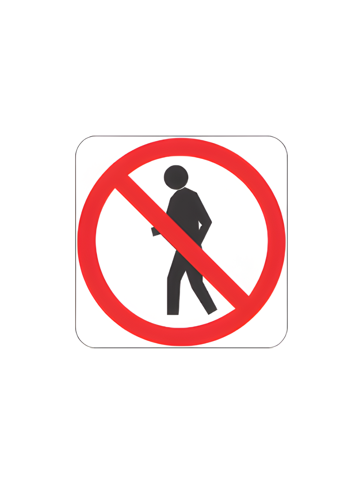 R6-15C No Pedestrian Symbolic 750mm x 750mm
