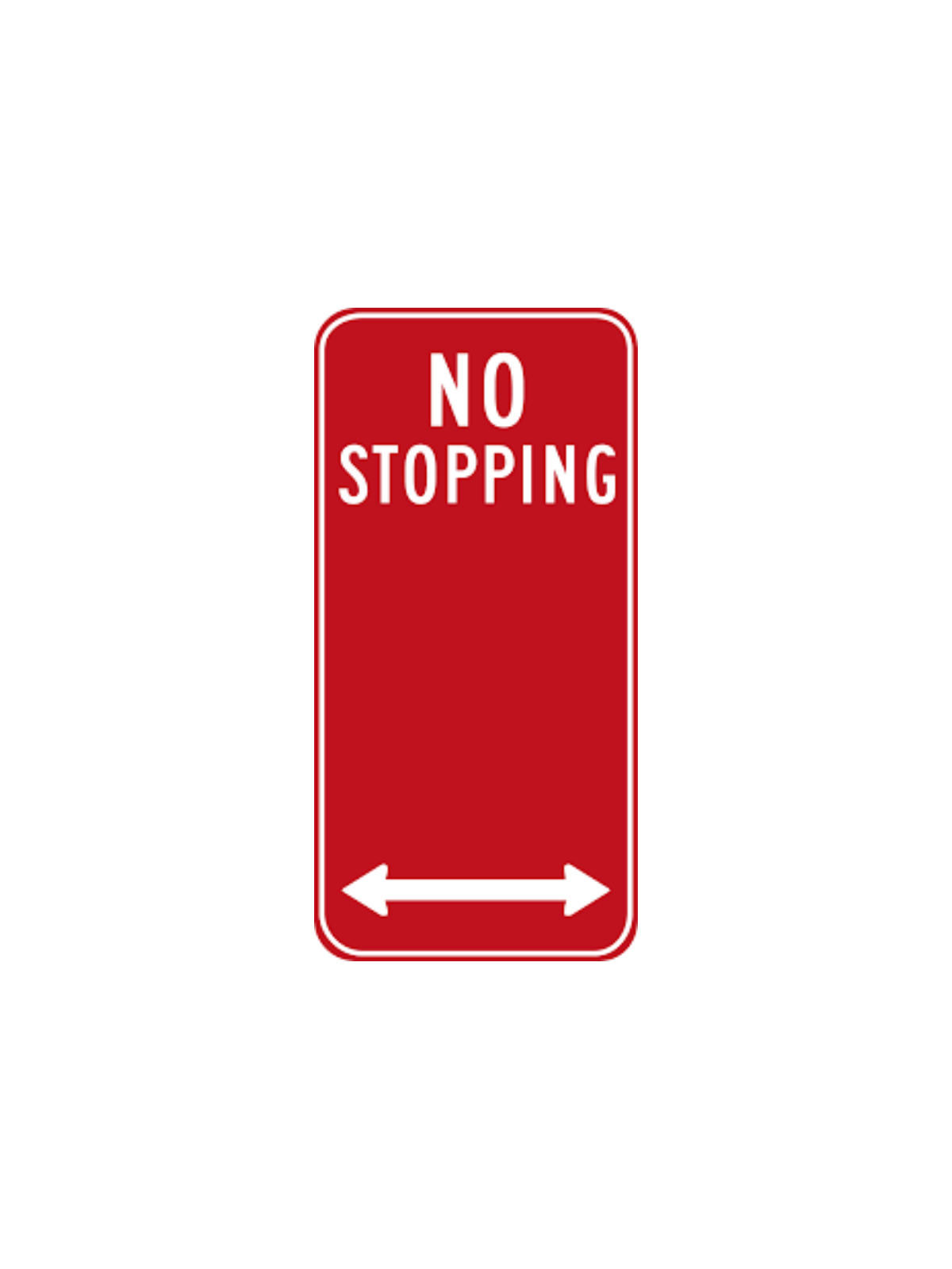 R5-400R NO STOPPING RIGHT ARROW 225mm x 450mm Parking Sign