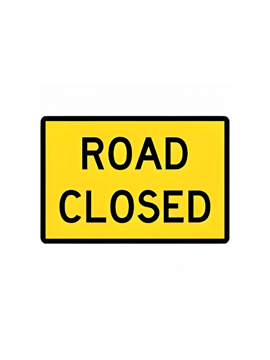 Road Closed Ahead  900x600 Sign Only (TRCA9X6SsSO)