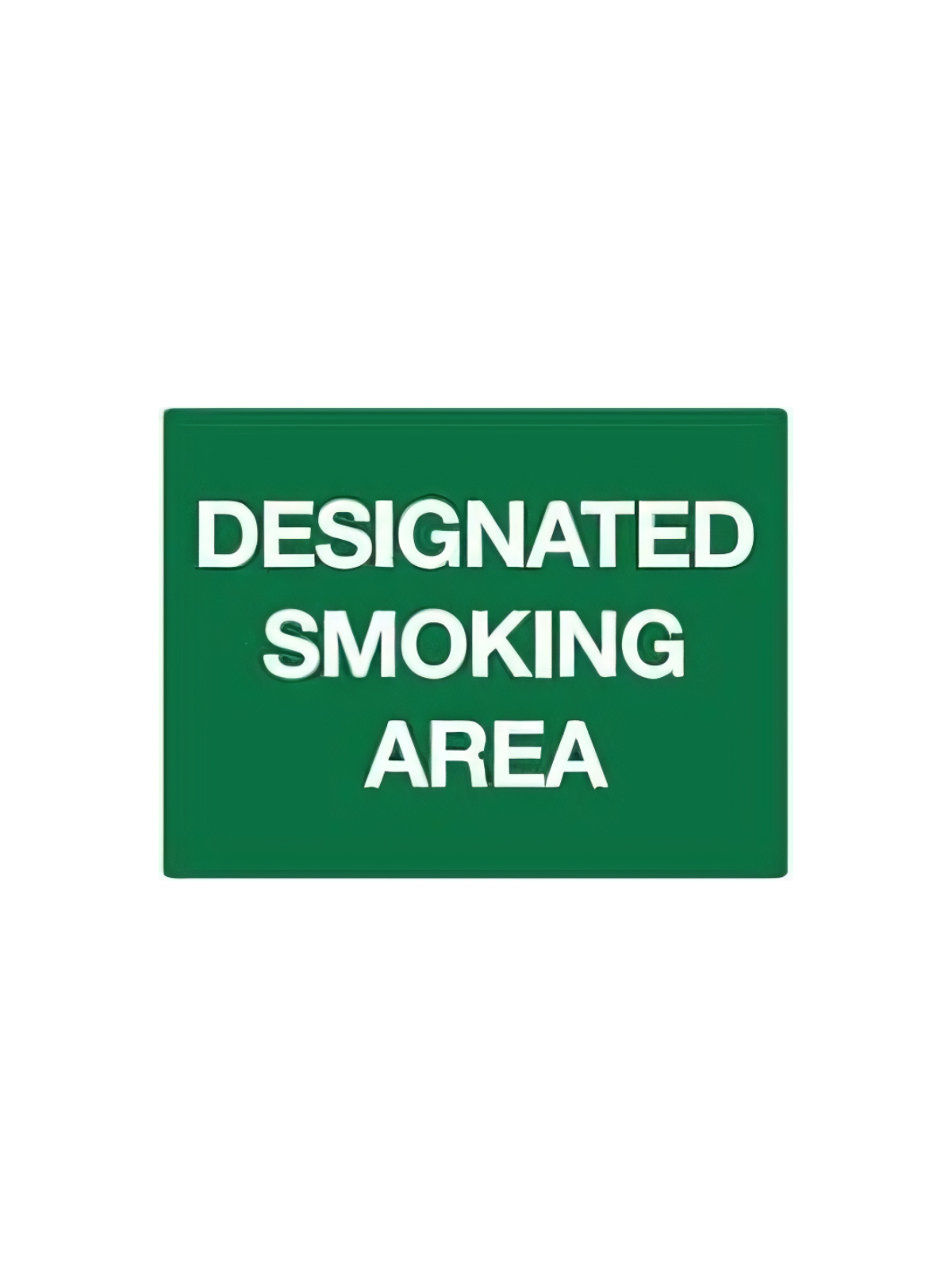 DESIGNATED SMOKING AREA Please Use Ashtrays  600x450mm Poly