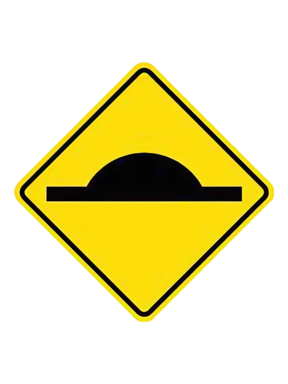 W3-4A Road (Speed) Hump Ahead (symbol) 600x600mm WARNING SIGN