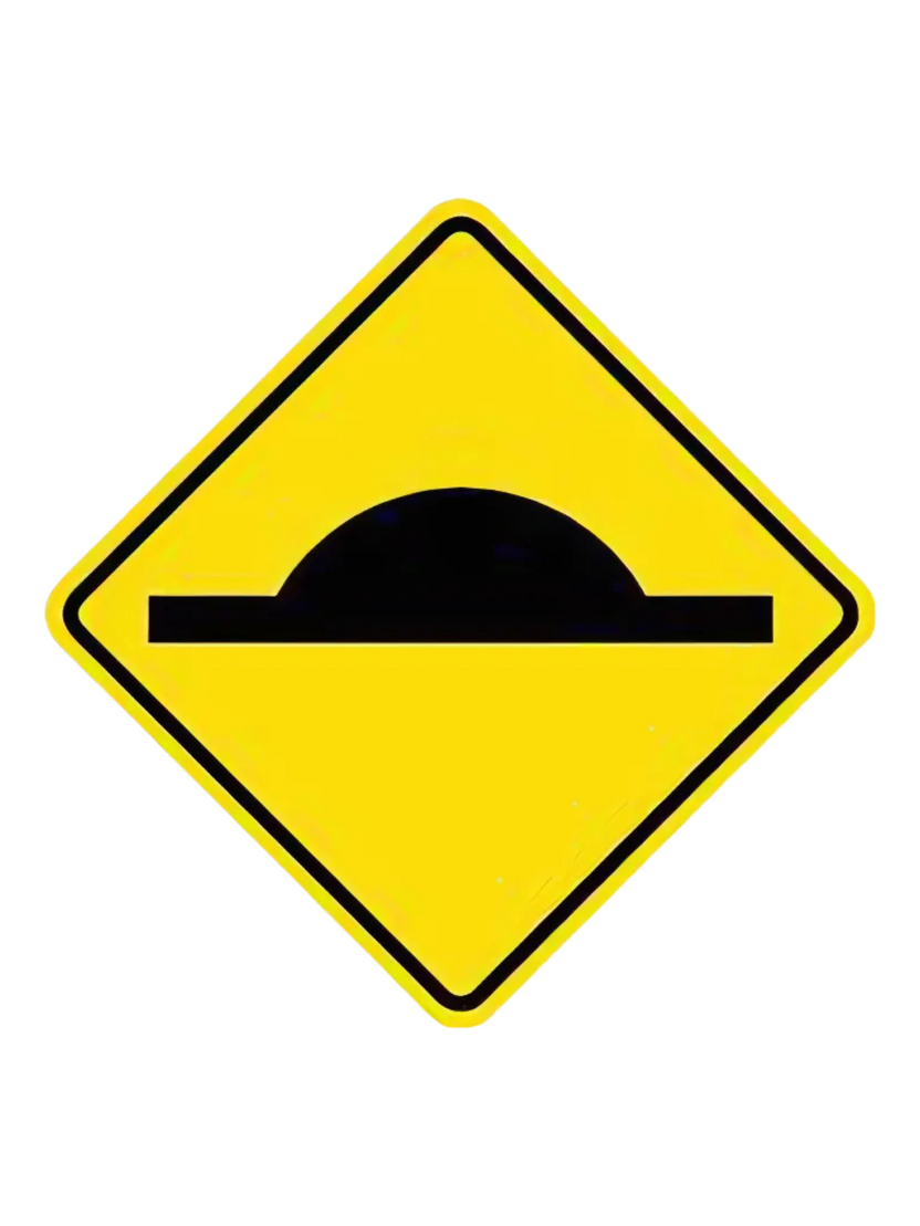 W3-4A Road (Speed) Hump Ahead (symbol) 600x600mm WARNING SIGN – Traffic ...