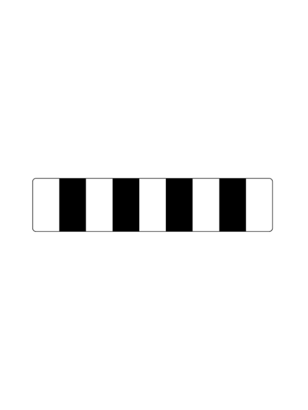 D4-5-1 | Obstruction Marker 1800mm x 400mm RIBBED | Black - White