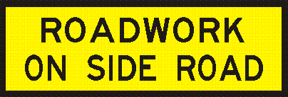 ROAD WORK ON SIDE ROAD |900mm x 600mm Box Edge (T1-25ABE)
