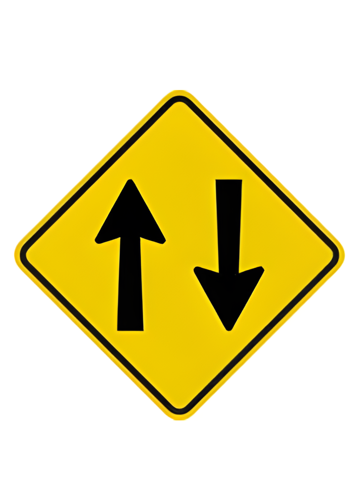 W4-11 A TWO WAY SYMBOLIC | 600 X600 WARNING SIGN
