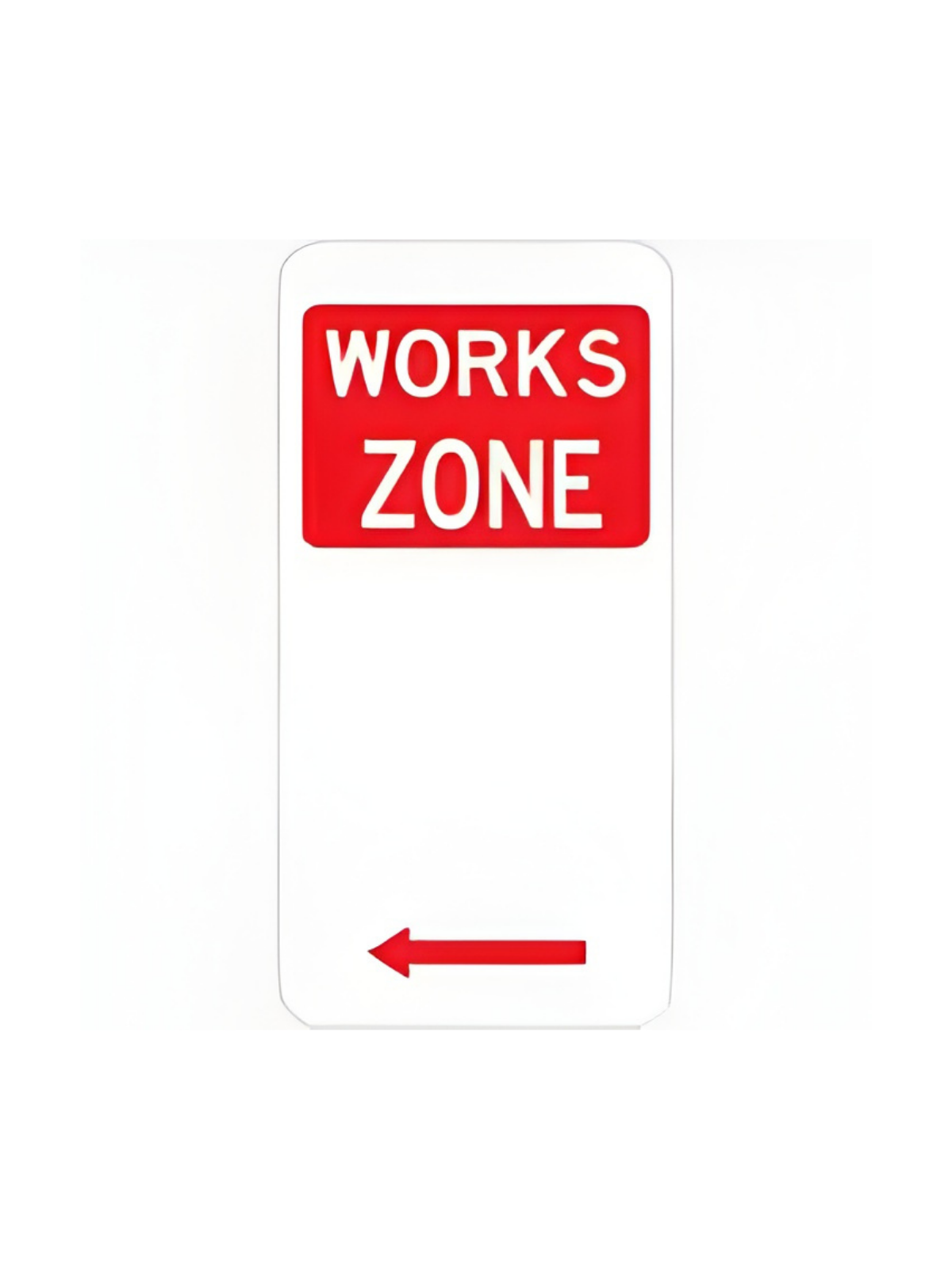 R5-25R Works Zone  225mm x 450mm RIGHT ARROW